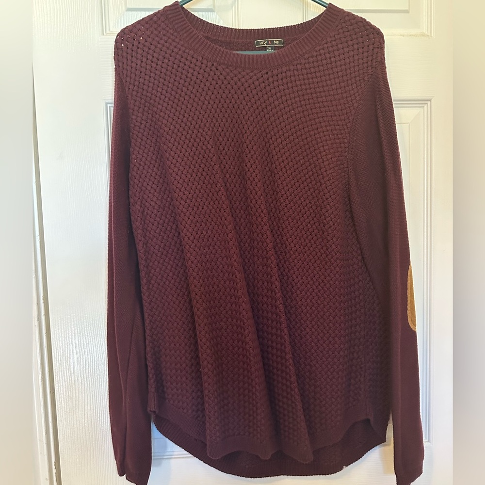 Sweater with elbow patches
